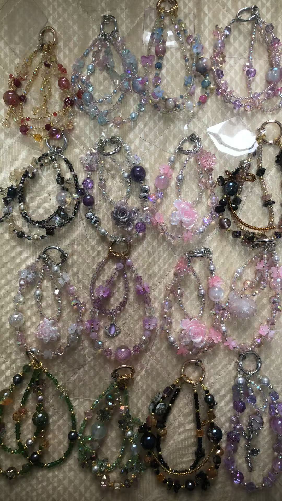 【A2-ペアペア】職人手作り 高級ストラップ スマホストラップ バッグストラップ 【ライブ開封】