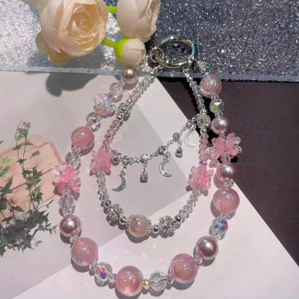 【A2-ペアペア】職人手作り 高級ストラップ スマホストラップ バッグストラップ 【ライブ開封】