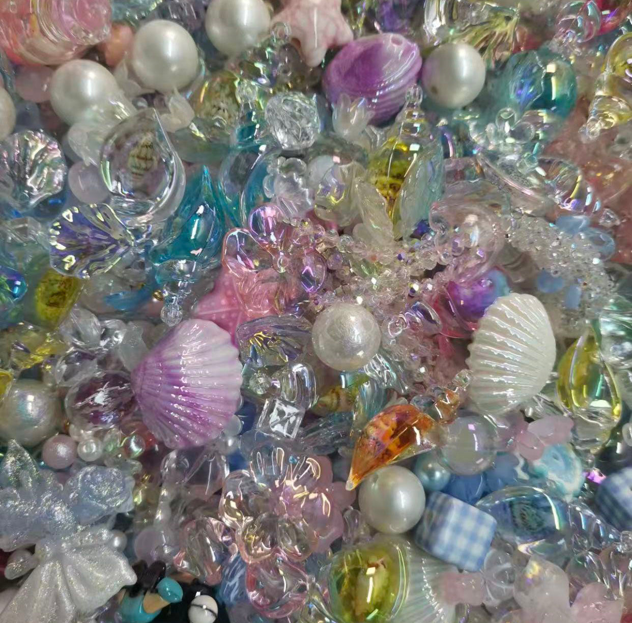 【C1-ビーズバーゲン】ミックスビーズ パーツ多様